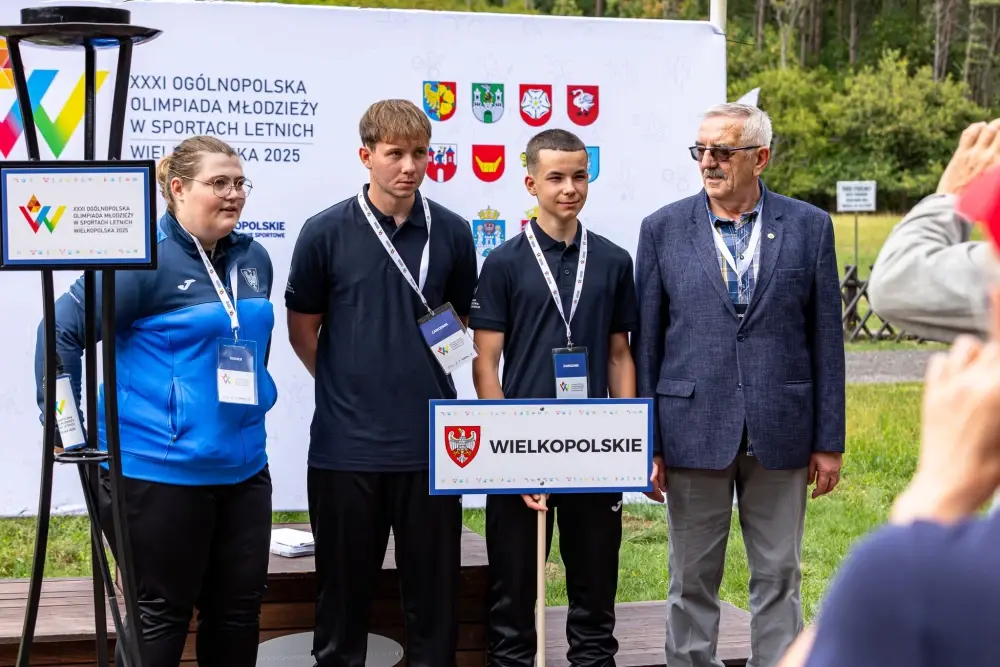 Zawodnicy reprezentacji Wielkopolski podczas Olimpiady Młodzieży